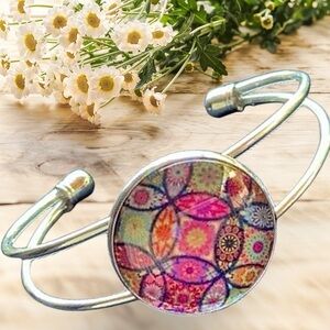 Happy Peace Cuff Bracelet